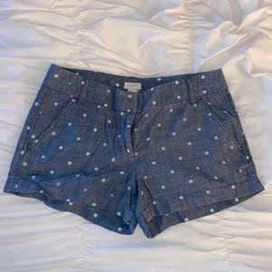 J. Crew 3 in chambray chino shorts